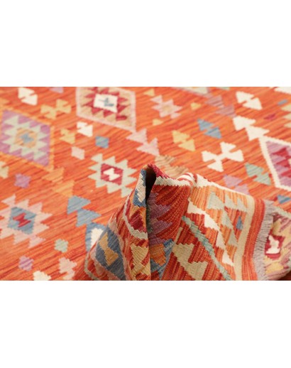 Tappeto Kilim Afghanistan arancione 201x293