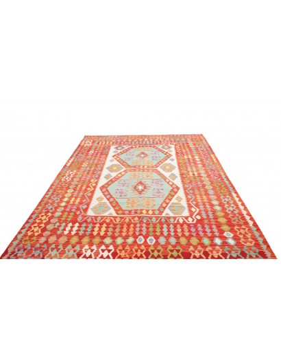 Tappeto Kilim Afghanistan arancione marrone 213x290
