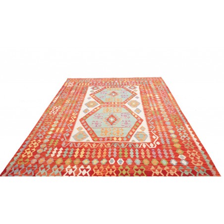 Tappeto Kilim Afghanistan arancione marrone 213x290