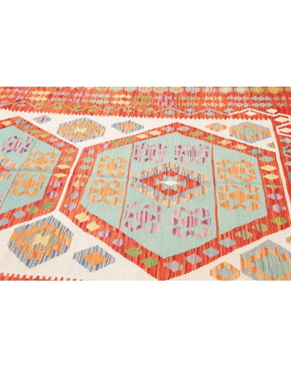 Tappeto Kilim Afghanistan arancione marrone 213x290