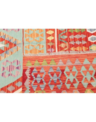 Tappeto Kilim Afghanistan arancione marrone 213x290