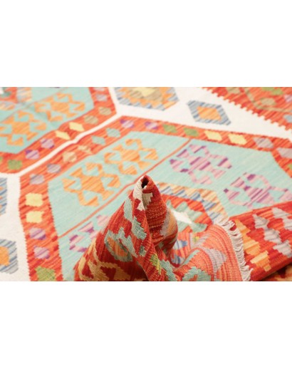 Tappeto Kilim Afghanistan arancione marrone 213x290