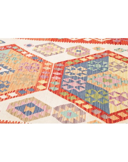 Tappeto Kilim Afghanistan rosso giallo 211x290