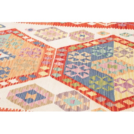 Tappeto Kilim Afghanistan rosso giallo 211x290