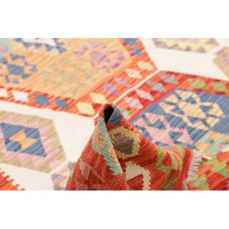 Tappeto Kilim Afghanistan rosso giallo 211x290