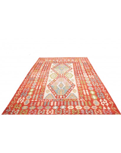 Tappeto Kilim Afghanistan marrone rosso 210x301