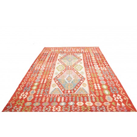 Tappeto Kilim Afghanistan marrone rosso 210x301