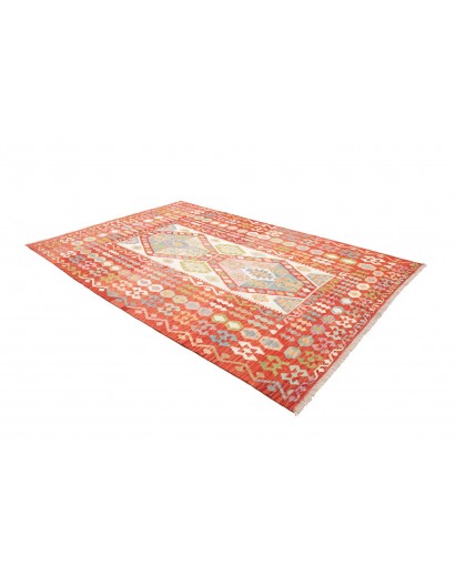 Tappeto Kilim Afghanistan marrone rosso 210x301