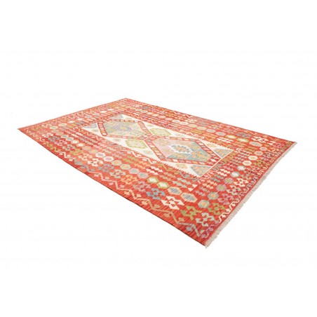 Tappeto Kilim Afghanistan marrone rosso 210x301