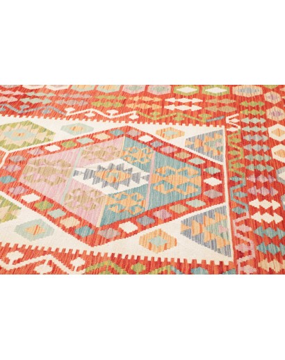 Tappeto Kilim Afghanistan marrone rosso 210x301