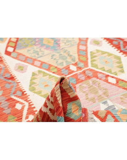 Tappeto Kilim Afghanistan marrone rosso 210x301