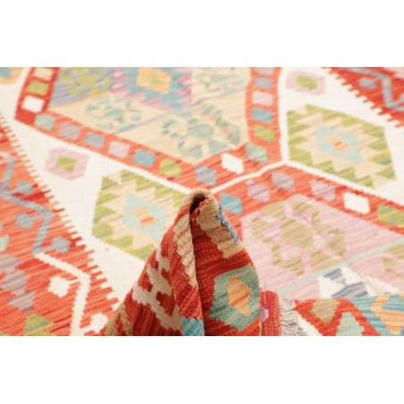 Tappeto Kilim Afghanistan marrone rosso 210x301