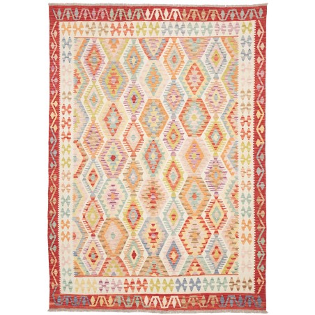 Tappeto Kilim Afghanistan giallo arancione 204x290