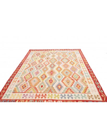 Tappeto Kilim Afghanistan giallo arancione 204x290