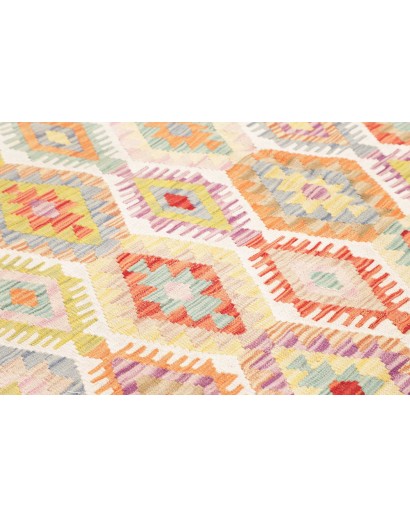 Tappeto Kilim Afghanistan giallo arancione 204x290