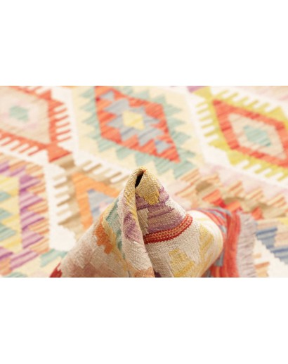 Tappeto Kilim Afghanistan giallo arancione 204x290