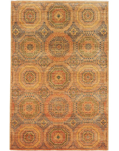 Tappeto Mamlouk Pakistan arancione marrone 126x189