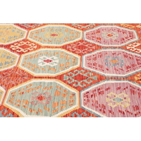 Tappeto Kilim Afghanistan marrone rosso 200x296