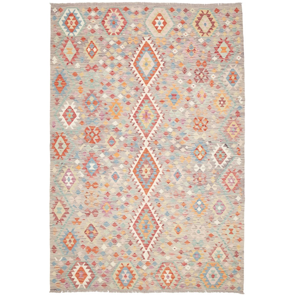 Tappeto Kilim Afghanistan beige marrone 197x295