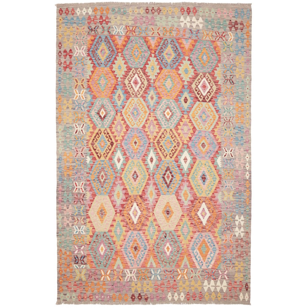 Tappeto Kilim Afghanistan marrone 196x294