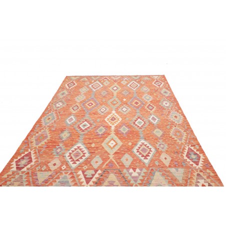 Tappeto Kilim Afghanistan marrone arancione 198x288