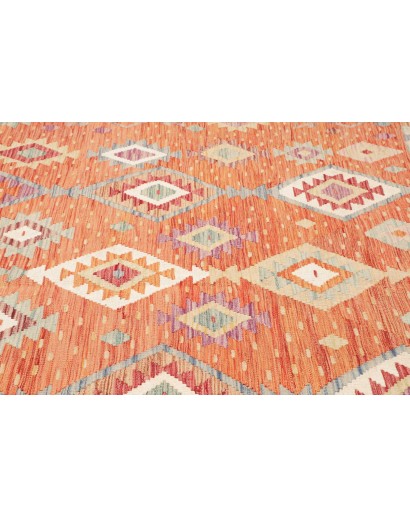 Tappeto Kilim Afghanistan marrone arancione 198x288