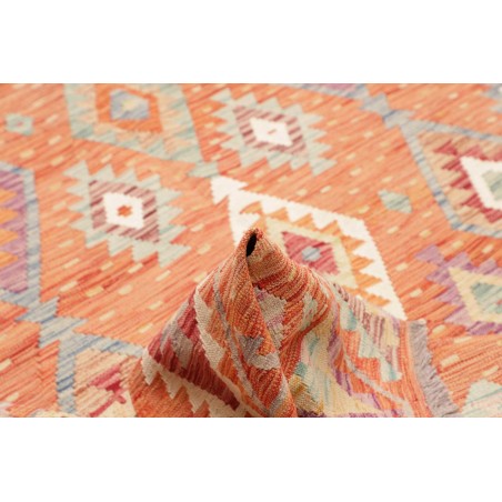 Tappeto Kilim Afghanistan marrone arancione 198x288