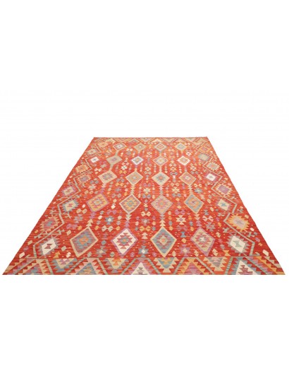 Tappeto Kilim Afghanistan arancione marrone 200x292