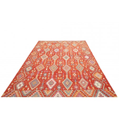 Tappeto Kilim Afghanistan arancione marrone 200x292