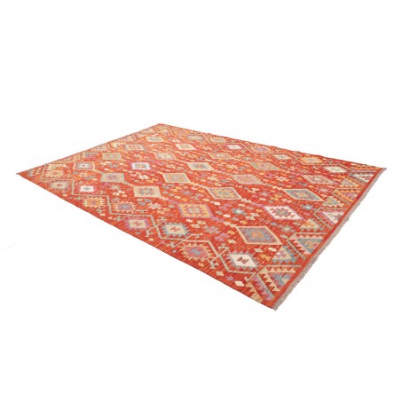 Tappeto Kilim Afghanistan arancione marrone 200x292