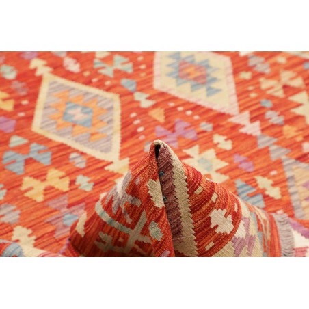 Tappeto Kilim Afghanistan arancione marrone 200x292