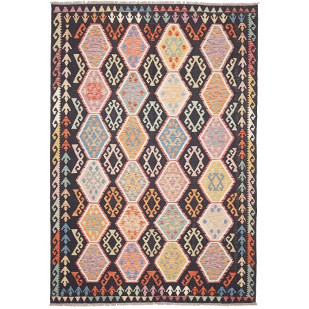 Tappeto Kilim Afghanistan marrone verde 200x290