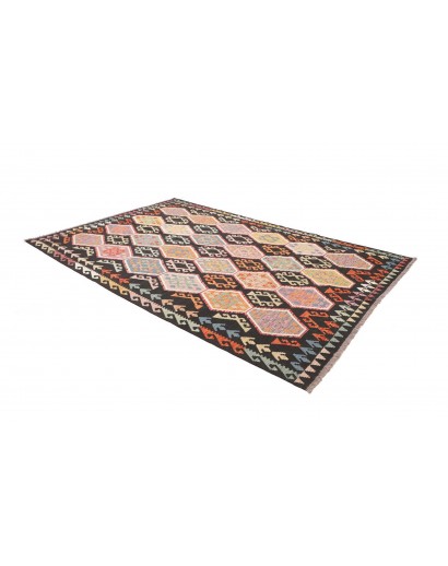 Tappeto Kilim Afghanistan marrone verde 200x290