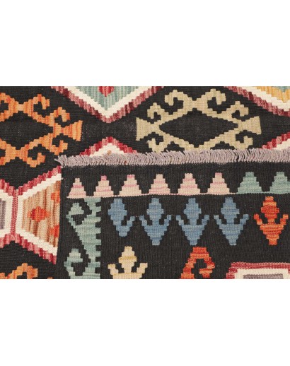 Tappeto Kilim Afghanistan marrone verde 200x290