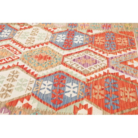 Tappeto Kilim Afghanistan beige arancione 206x290
