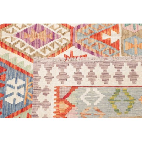 Tappeto Kilim Afghanistan beige arancione 206x290