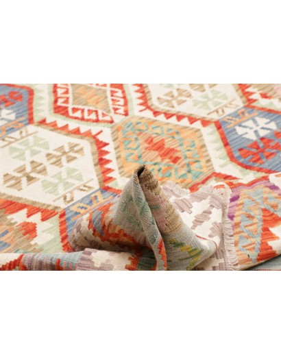 Tappeto Kilim Afghanistan beige arancione 206x290