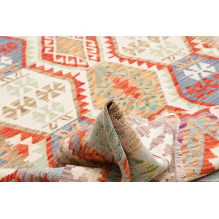 Tappeto Kilim Afghanistan beige arancione 206x290