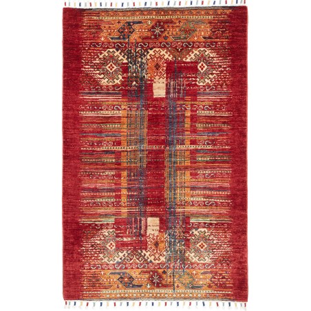 Tappeto Siva Pakistan marrone giallo 102x157