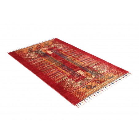 Tappeto Siva Pakistan marrone giallo 102x157