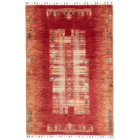 Tappeto Siva Pakistan marrone giallo 100x147