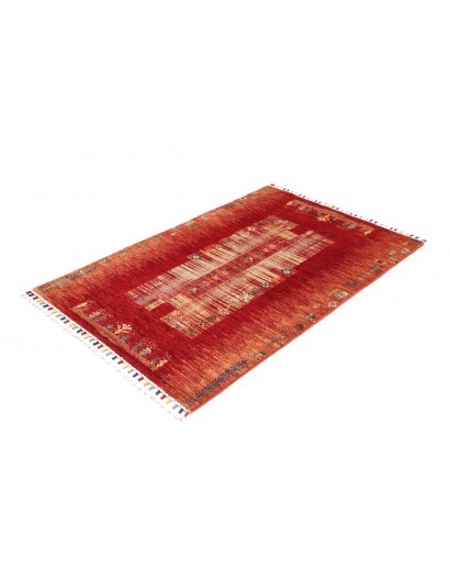 Tappeto Siva Pakistan marrone giallo 100x147