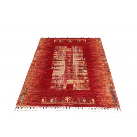 Tappeto Siva Pakistan marrone giallo 100x147