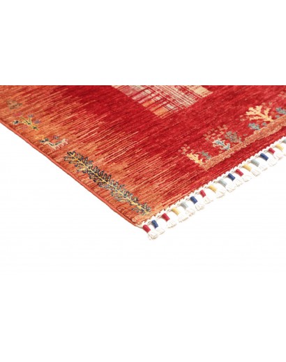 Tappeto Siva Pakistan marrone giallo 100x147