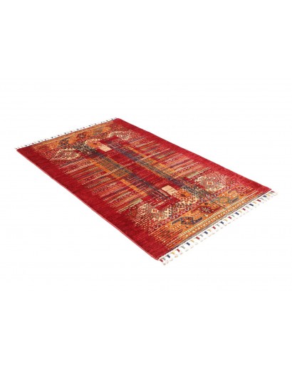 Tappeto Siva Pakistan marrone giallo 101x157