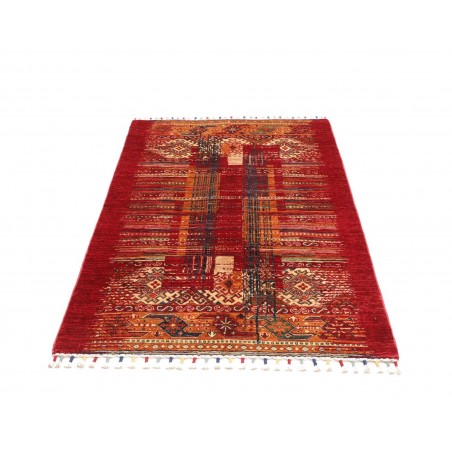 Tappeto Siva Pakistan marrone giallo 101x157