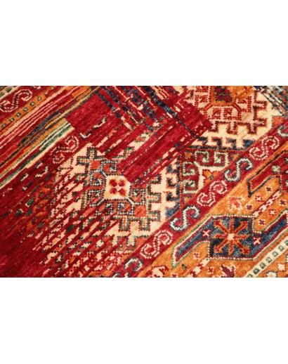 Tappeto Siva Pakistan marrone giallo 101x157