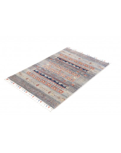 Tappeto Siva Pakistan azzurro marrone 81x118