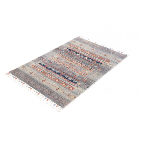 Tappeto Siva Pakistan azzurro marrone 81x118