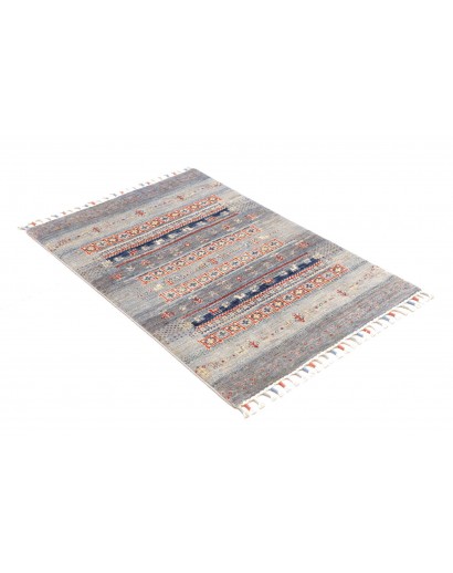 Tappeto Siva Pakistan azzurro marrone 81x118